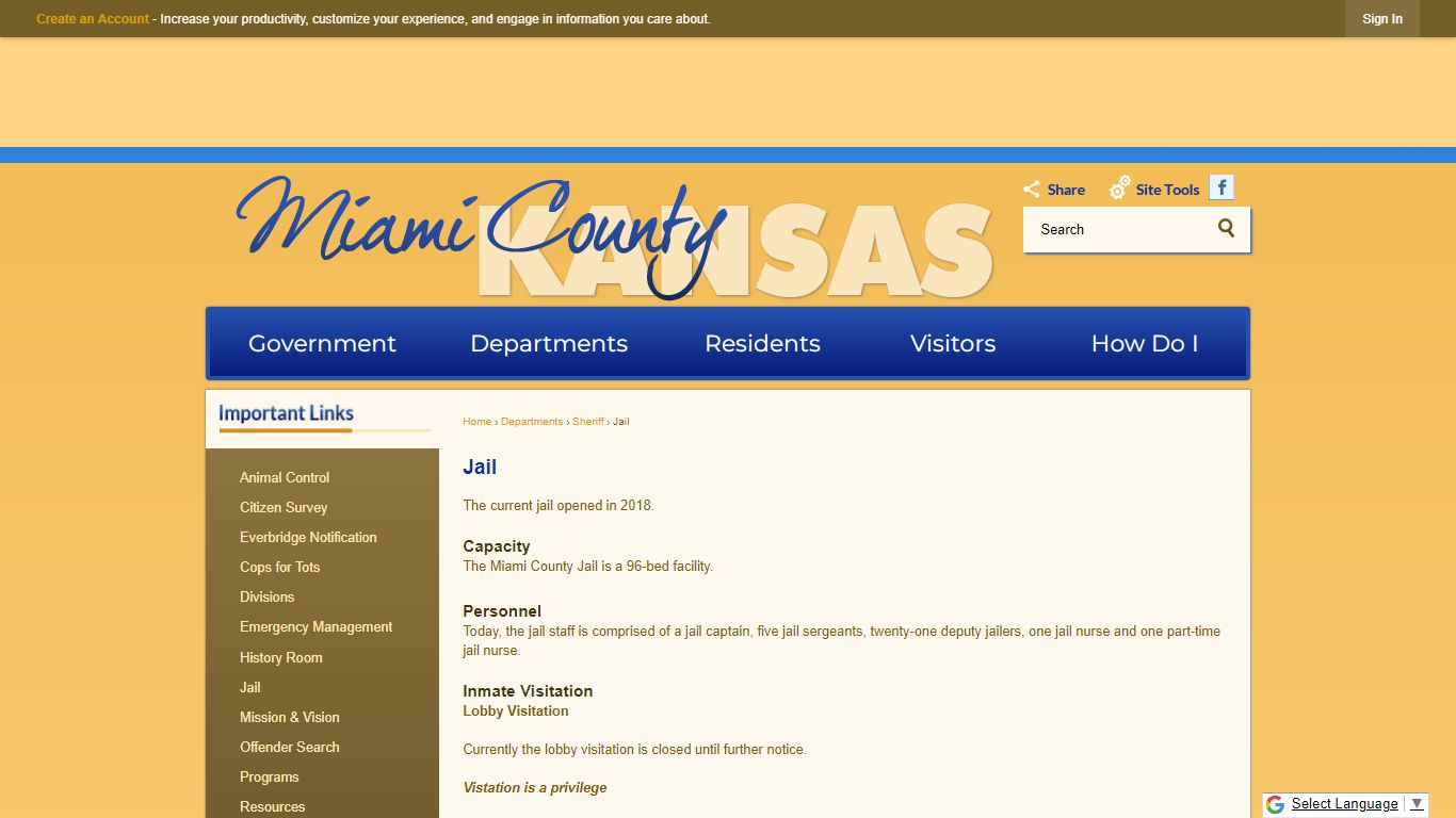 Jail | Miami County, KS - Official Website